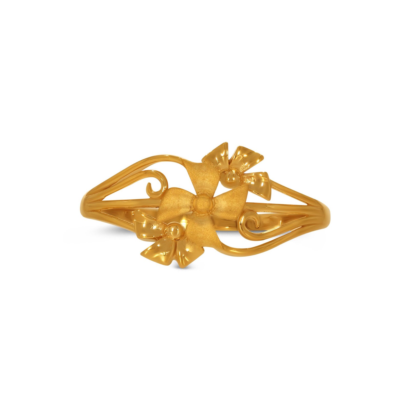 Floral Whirl Gold Ring - Image 2