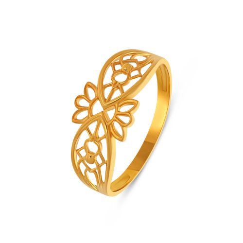 Floral Harmony Gold Ring
